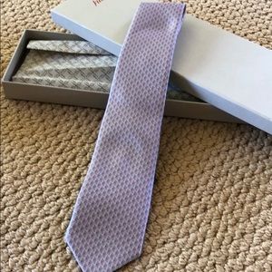 Brioni Pink and Grey Luxury Tie New in Box. Beauty